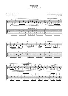 No.1 Melodie (Melody): For guitar by Robert Schumann