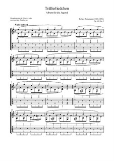 No.3 Trällerliedchen (Humming Song): For guitar by Robert Schumann