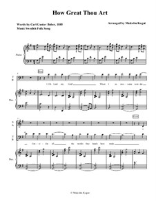 How Great Though Art: For mixed choir and piano by folklore