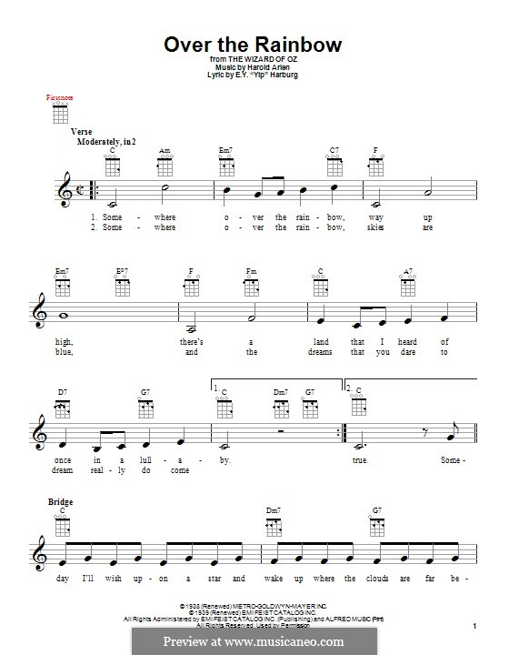 Instrumental version: For ukulele by Harold Arlen