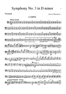 Symphony No.3 in D Minor, WAB 103: Cello part by Anton Bruckner