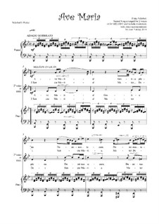 Piano-vocal score (Page 3): For two voices and piano (or organ) by Franz Schubert