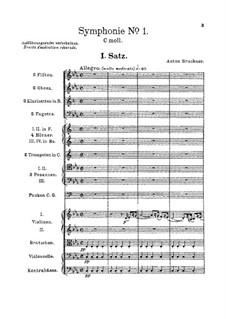 Symphony No.1 in C Minor, WAB 101: Full score by Anton Bruckner