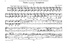 Symphony No.4 in E Flat Major 'Romantic', WAB 104: Arrangement for piano four hands by Anton Bruckner