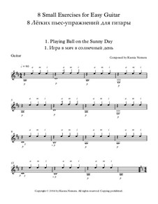 8 Small Exercises for Guitar: 8 Small Exercises for Guitar by Ksenia Nemera