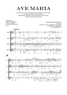 Ave Maria: Vocal score by Giovanni da Palestrina