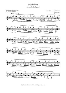 No.5 Stückchen (Little Piece): For guitar by Robert Schumann