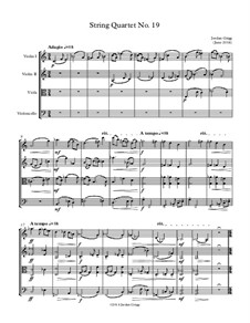 String Quartet No.19: String Quartet No.19 by Jordan Grigg
