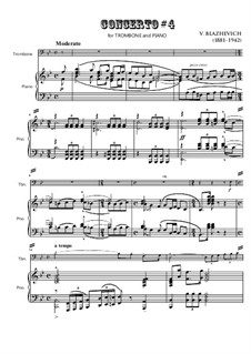 Concerto No.4 for Trombone and Piano: Concerto No.4 for Trombone and Piano by Vladislav Blazhevich