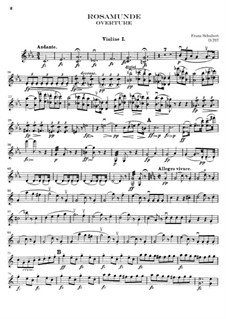 Overture: Violins I part by Franz Schubert