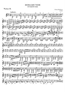 Overture: Violins II part by Franz Schubert