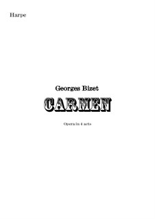 Complete Opera: Orchestral harp part by Georges Bizet