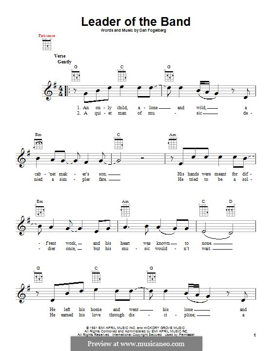 Leader of the Band: For ukulele by Dan Fogelberg