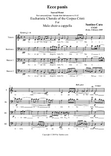 Ecce panis (Eucharistic Chorale) for male choir a cappella, CS243: Ecce panis (Eucharistic Chorale) for male choir a cappella by Santino Cara