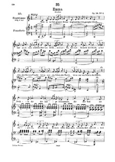An Emma, D.113 Op.58 No.2: Piano-vocal score by Franz Schubert