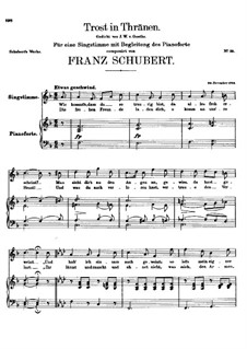 Trost in Tränen (Consolation in Tears), D.120: Piano-vocal score by Franz Schubert