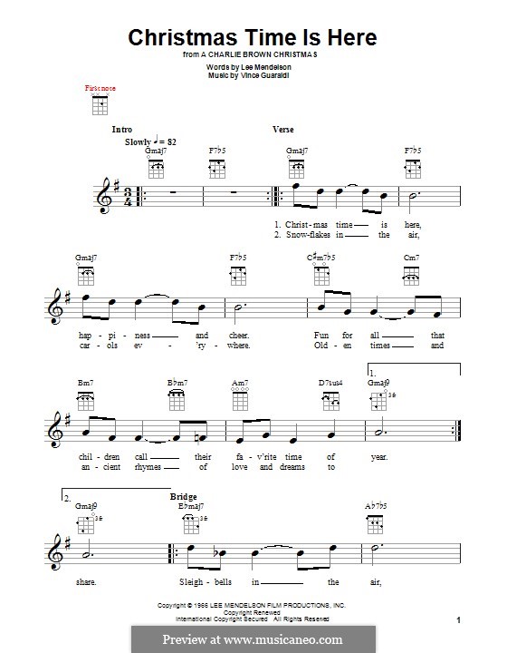Instrumental version: For ukulele by Vince Guaraldi