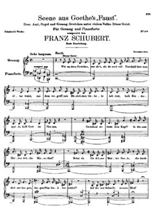 Scene from 'Faust', D.126: First version by Franz Schubert