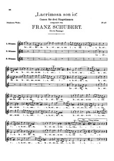 Lacrimoso son io, D.131: Second version by Franz Schubert