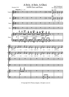 A Stór, A Stór, A Ghrá: SATB and piano by folklore