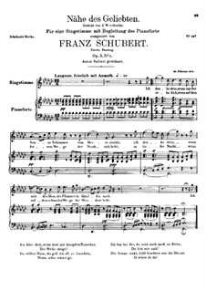 Nähe des Geliebten (Nearness of the Beloved), D.162 Op.5 No.2: Second version by Franz Schubert