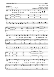 Psalm 137 (1988): Psalm 137 (1988) by Martin Klemenz