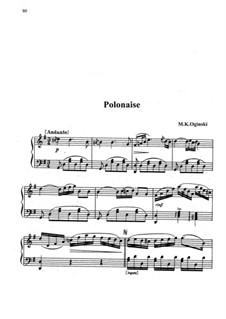 Polonaise in G Major (O Cara Memoria): Polonaise in G Major (O Cara Memoria) by Michal Kleofas Oginski