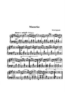Mazurka: Mazurka by Michal Kleofas Oginski