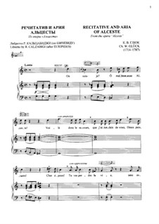 Alceste, Wq.44: Recitative and aria of Alceste by Christoph Willibald Gluck