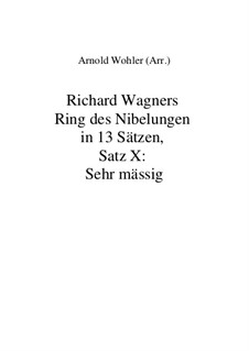 Fragmente (in 13 Sätzen): Satz X: Sehr mässig by Richard Wagner