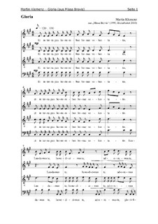 Missa Brevis (1995): Gloria by Martin Klemenz