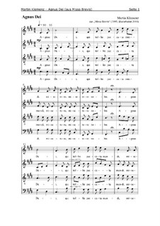 Missa Brevis (1995): Agnus Dei by Martin Klemenz