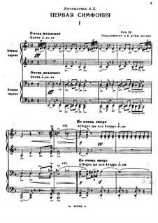 Symphony No.1, Op.13: Arrangement for two pianos four hands by Sergei Rachmaninoff