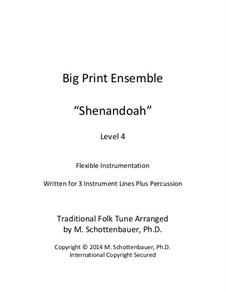 Big Print Ensemble: Level 4: Shenandoah for flexible instrumentation by folklore