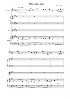 Panis Angelicus (O Lord Most Holy): For voice, cello , harp and organ by César Franck