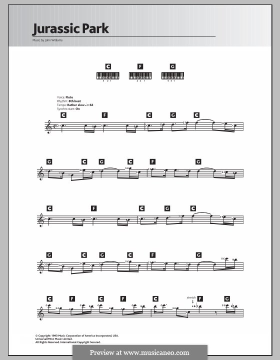 Theme from Jurassic Park: For keyboard by John Williams