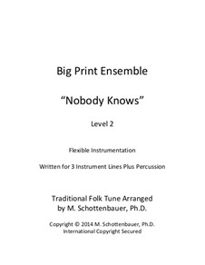 Big Print Ensemble: Level 2: Nobody for flexible instrumentation by folklore