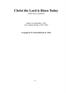 Christ the Lord Is Risen Today: For mixed choir, handbells and piano by folklore