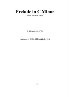 Prelude and Fugue No.2 in C Minor, BWV 847: Fugue, for flute, marimba and cello by Johann Sebastian Bach