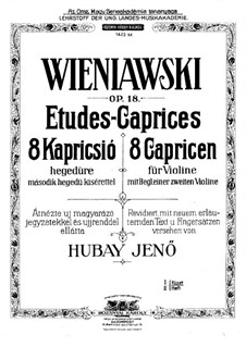 Eight Etudes for Two Violins, Op.18: Etudes No.5-8 by Henryk Wieniawski