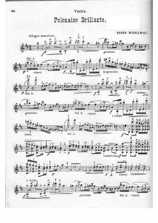 Polonaise De Concert For Violin And Piano No 1 In D Major Op 4 By H Wieniawski On Musicaneo