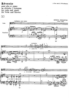 Rêverie: For viola and piano by Henryk Wieniawski