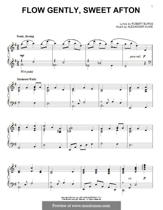 flow gently sweet afton lyrics
