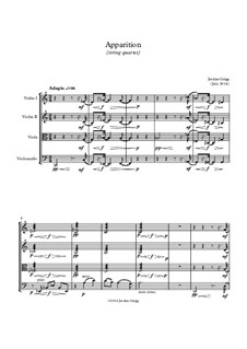 Apparition (string quartet): Apparition (string quartet) by Jordan Grigg