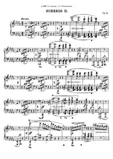Scherzo No.2 in B Flat Minor, Op.31: For piano by Frédéric Chopin