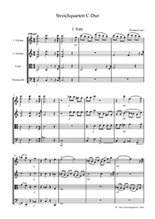 Quartett für 2 Violinen, Viola und Violoncello in C dur: Quartett für 2 Violinen, Viola und Violoncello in C dur by Bernhard Vass