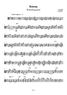 Bethena: For string quartet – viola part by Scott Joplin