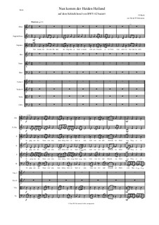 Nun komm, der Heiden Heiland, BWV 62: For choir, oboe, cor anglais and strings by Johann Sebastian Bach