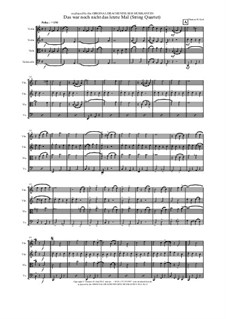 Das war noch nicht das letzte Mal: For string quartet by THG THG