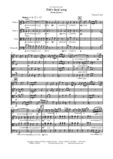Fab's final song: For string quartet by THG THG